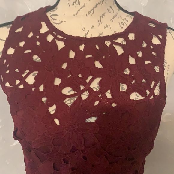 Forever 21 | Burgundy Lace Dress | size small - Picture 3 of 5
